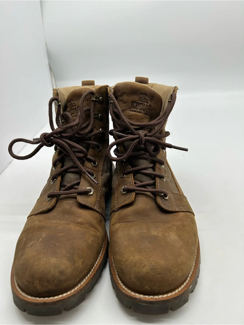 Kodiak Men’s Thane Waterproof Brown Leather Lace-Up Work Boots 11